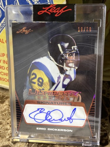 2021 Leaf Ultimate Sports ERIC DICKERSON SEALED 19/20 Auto (2105 Yards) - Picture 5 of 5