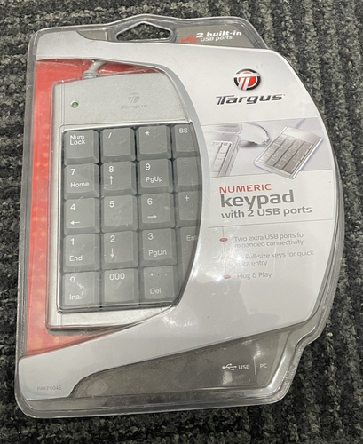 Targus PAKP004E Numeric (10 Key) PC Keyboard with 2 Port USB 1.1 Hub - BNIB