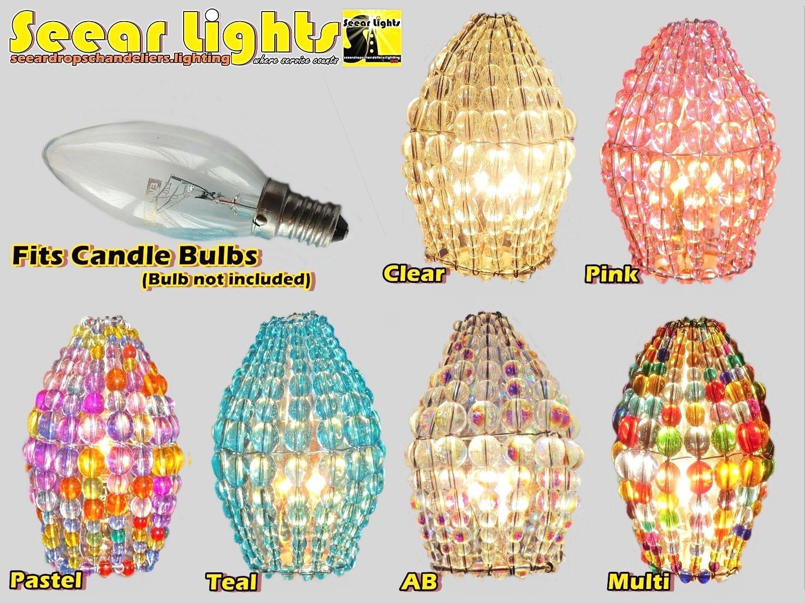 LIGHT COVER CHANDELIER GLASS BEAD LAMP ART CANDLE SHADE CRYSTALS DROPS | eBay