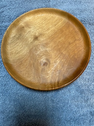 Vintage Myrtenholz rund, Tablett Teller North Bend Oregon 7,5" - Bild 1 von 3