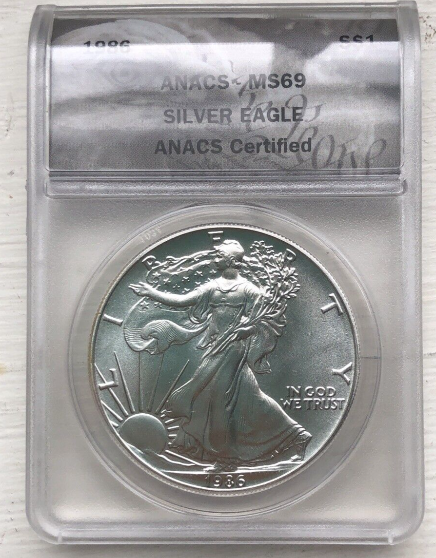 h*o様 1986 Silver Eagle MS 69 h*o様 1986 Silver Eagle MS 69 1986 AMERICAN SILVER EAGLE NGC