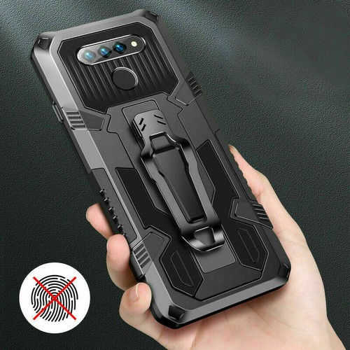 For LG K31 Rebel Phone Case Shockproof Rugged Back Stand Cover With Belt Clip - Picture 8 of 18