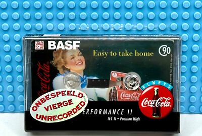 BASF  ''COCA COLA''  1995   90    TYPE II   BLANK CASSETTE TAPE (1) (SEALED)