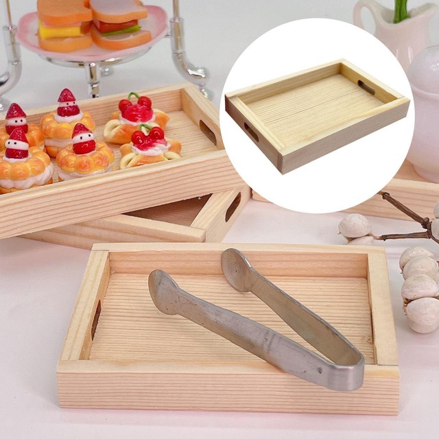 Miniature Play Sets Small Doll Utensil Dollhouse tray Miniature Play Sets Small Doll Utensil Dollhouse tray