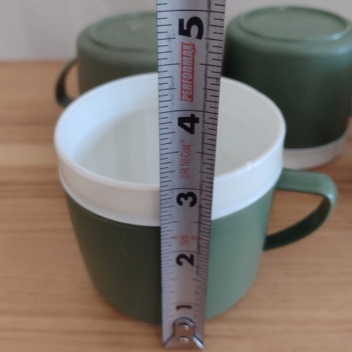 Vintage Lot Of 15 PCs Therm O Ware Avocado Green Bowls Mugs Tumblers - Picture 5 of 17