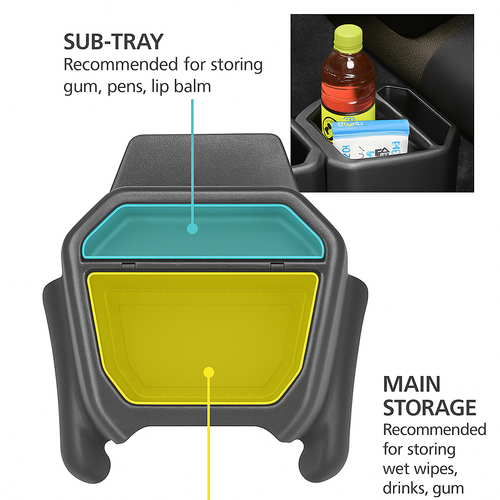 Rear Console Box for Suzuki Jimny JB64 JB74 2018+ Storage Organizer Tray Japan - Picture 12 of 21