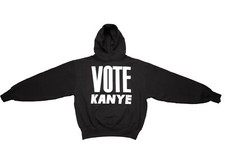 Kanye West Vote Kanye Hoodie Black Size L New
