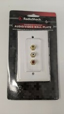 RadioShack Audio/Video Wall Plate 3-Terminal [White, 40-990, Gold Plated, NIB]