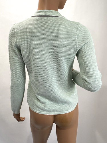 Tonet Made In Italy Cardigan Size Large Mint Green closed with one button - Picture 3 of 13