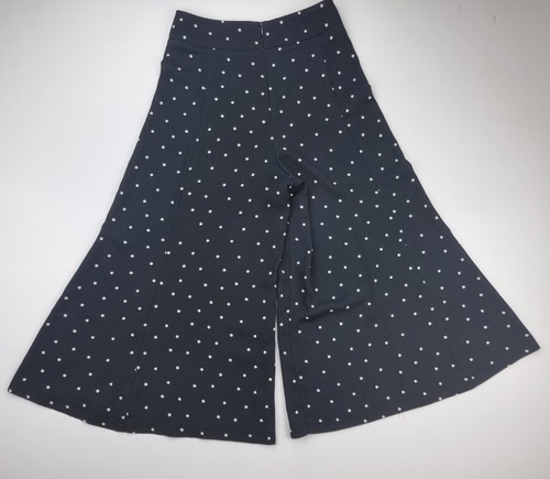 Veronika Maine Black and White Polka Dot Spotted Culottes Wide Leg Trousers UK 8 - Picture 2 of 8