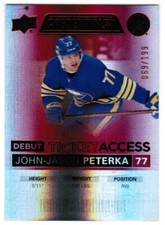 21/22 UPPER DECK CREDENTIALS JOHN-JASON PETERKA 130 DEBUT TICKET ACCESS RED /199