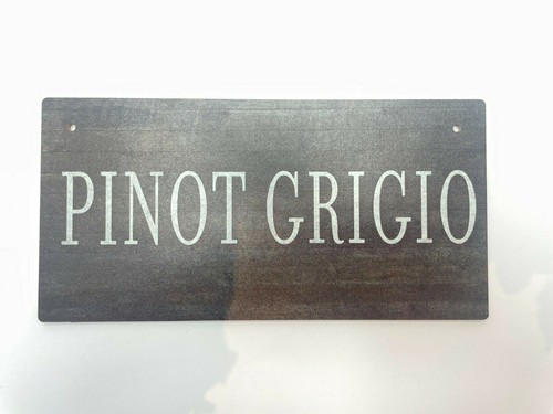 Wooden vintage bar sign plaque man cave door hanging Pinot Grigio - Picture 2 of 12