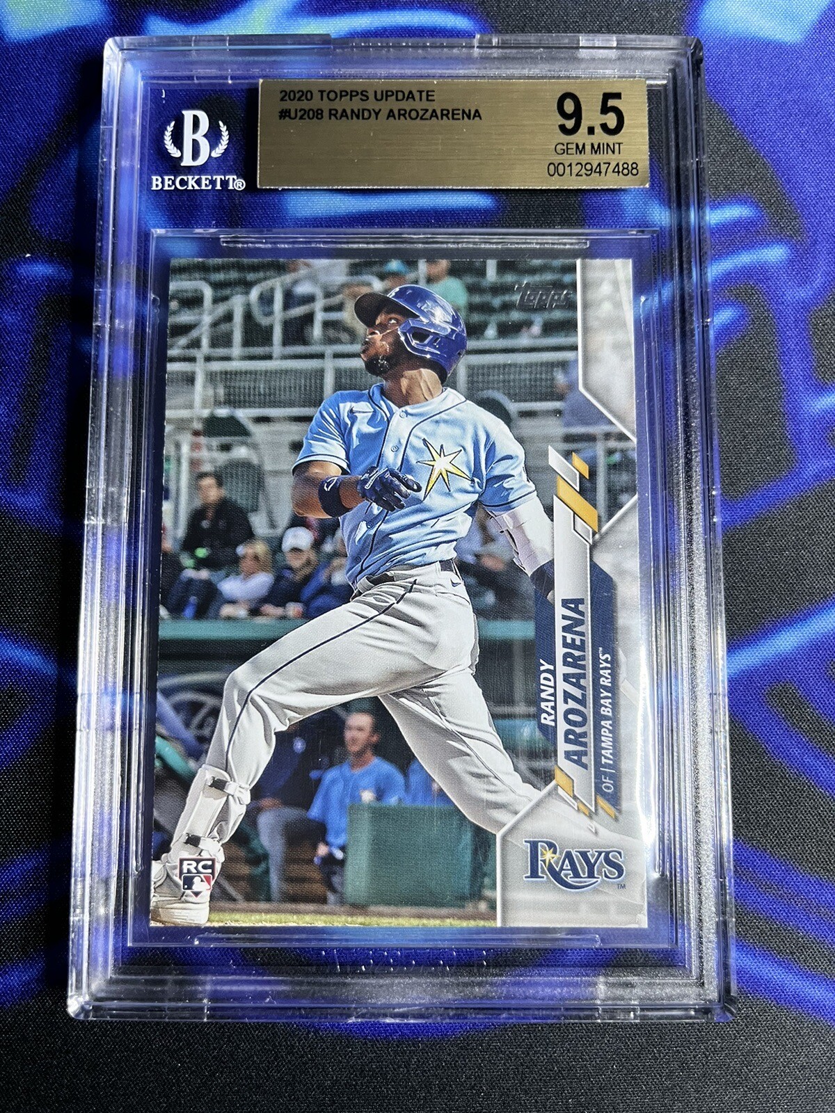 2020 Topps Update #u208 Randy Arozarena RC Rookie Rays BGS 9.5 Gem Mint