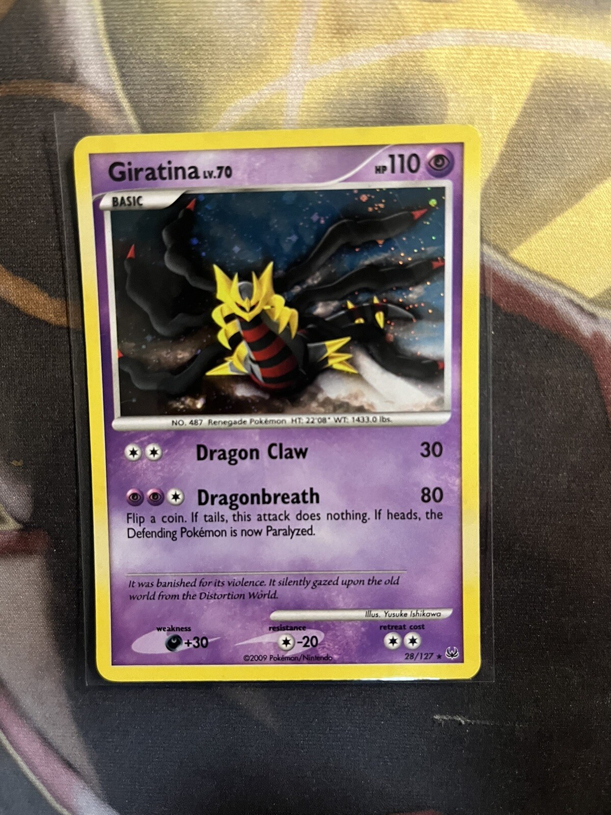 Pokémon TCG Giratina Lv. 70 Platinum 28/127 Holo Exclusive Cosmos Holo Rare LP