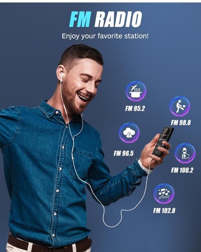 128GB MP3 Player - with Bluetooth Portable Mp3 Music Player with HiFi... - Afbeelding 7 van 7