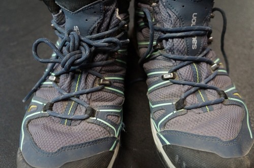 Salomon X Ultra 3 Size 10 Women’s Mid GTX Hiking Boots Blue Yellow. Good shape! - Picture 2 of 12