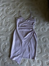 Pretty Little Thing Women’s Wrap Front Midi Dress, Lilac Purple, Size 12