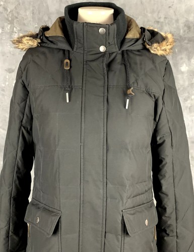 Eddie Bauer Black 650 Down Filled Hooded Puffer Coat sz L (12217) - Picture 2 of 12