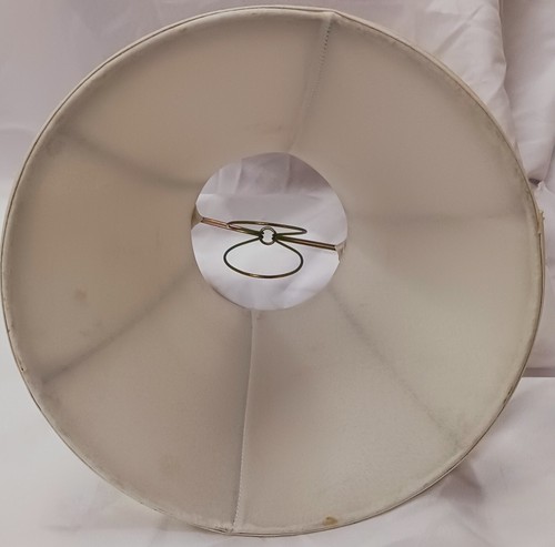 OFF WHITE BELL SHAPE INTERIOR & EXTERIOR LINING LAMP SHADE 5" X 8 " X 12" VTG - Picture 3 of 9