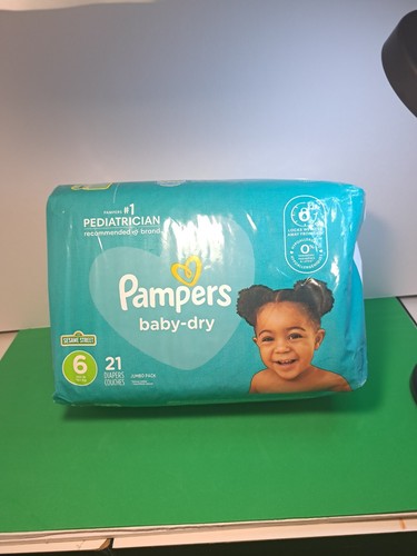 Diapers Size 6 35+ lbs 21 Count - Pampers Baby Dry Baby Diapers Sesame