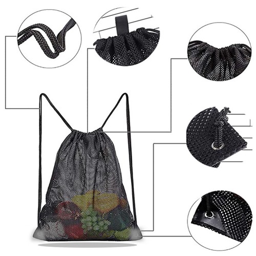 Drawstring Swimming Bag collection Drawstring Mesh Backpack Mesh Drawstring Sling Bag