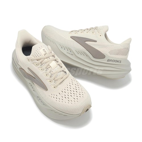Brooks Glycerin Max Almond Peach London Fog White Women Running 1204361B-208 - Picture 8 of 8