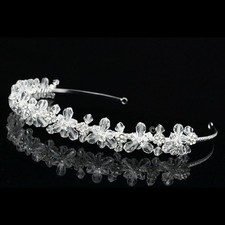 Handmade Floral Bridal Rhinestone Crystal Prom Wedding Tiara Headband V838