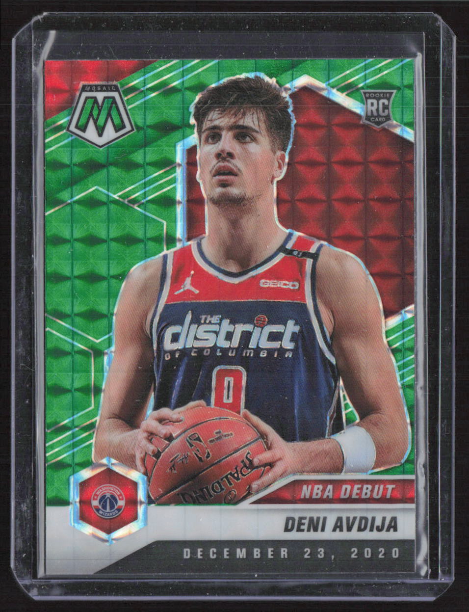 2020-21 Panini Mosaic #272 Deni Avdija Green RC