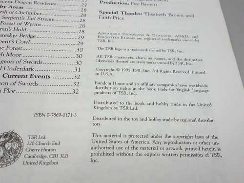 Dungeons & Dragons: Forgotten Realms- Elminster's Ecologies High Moor (TSR 9490) - Picture 3 of 12
