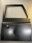 DEFENDER BLACK CHEQUER PLATE DOOR PROTECTOR/COVER WINDOW HEIGHT -PAIR