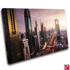 Dubai Cityscape Sheikh Zayed Rd City Buildings CANVAS Wall Art Picture Print