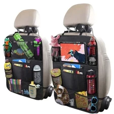 Set Car Back Seat Organizer Tray Holder Multi-Pocket Storage Tray Bag