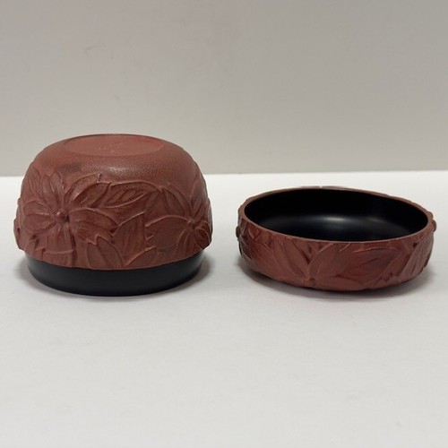 Rare Japanese Tea Ceremony Cherry blossoms Caddy Container lacquerware w/shifuku - Picture 11 of 16