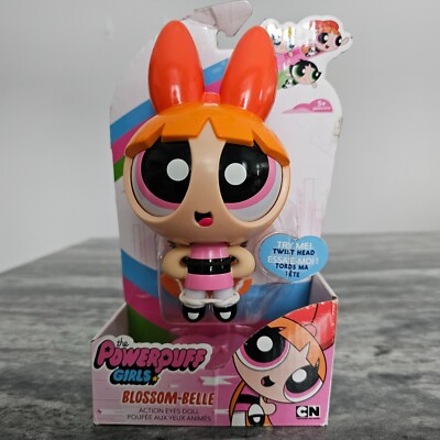 Powerpuff Girls Blossom Action Eyes Doll Figure NOS Spin