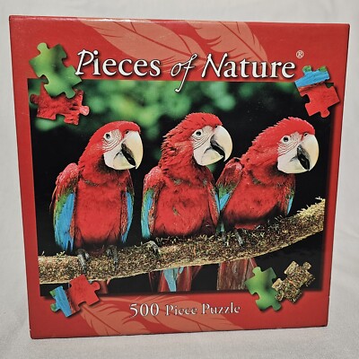 Planet Zoo Pieces Of Nature 500 Piece Jigsaw Puzzle-Macaws-Painted Ladies