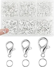 Lobster Claw Clasps and Jump Rings Set Jewelry for DIY Jewelry Making Supplies