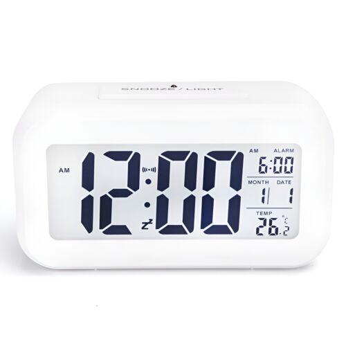 Digital Alarm Clock with Temperature Sensor Large Display Battery Operated Snooz - Picture 5 of 10