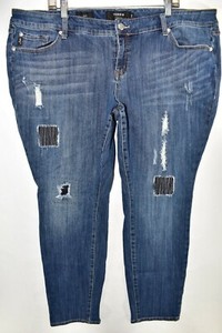 Torrid-Premium-Skinny-Slim-Womens-Jeans-Stretch-Size-22-Distressed-Meas-44x30-5