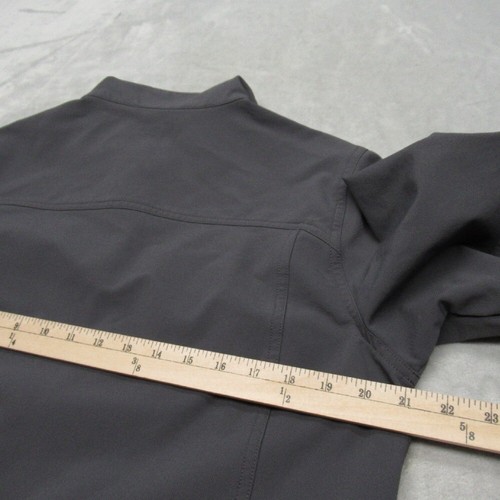 LL Bean Jacket Mens Medium Gray Soft Shell Pockets Full Zip Outdoor Utility - Picture 16 of 17