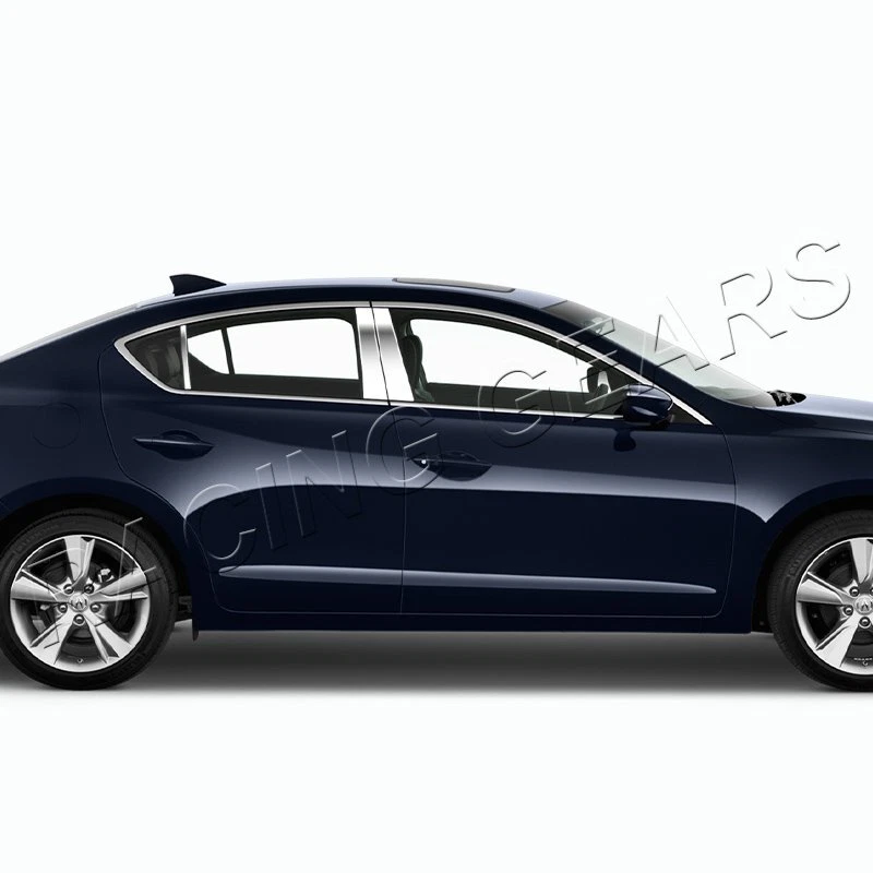 STAINLESS MIRROR CHROME DOOR PILLAR POST COVER TRIM KIT 6PCS FIT 13-16 ACURA ILX - Imagem 3 de 3