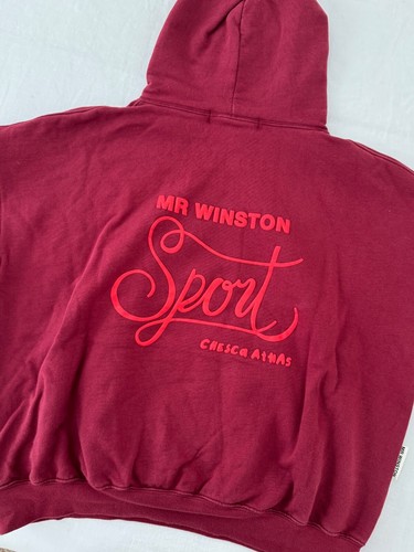 MR WINSTON (Valentines Collectible) Chesca Athas Deep Cherry Puff Hoodie, Size S - Picture 9 of 9