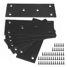 4Pcs Flat Straight Brace Brackets Plate 48x128x2 MM Stainless Steel Repair Br...