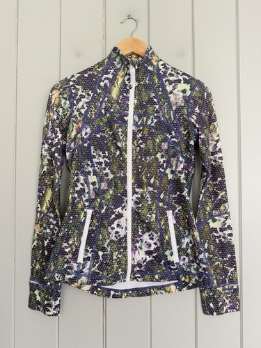 Lululemon Define Jacket 6 Floral Sport White Multi Full Zip Polka Dot