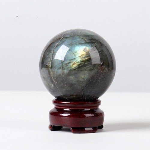 60 mm Naturquarz Kristall Labradorit Kugel Heilung Stein Kugel Kugel mit Ständer - Bild 6 von 15
