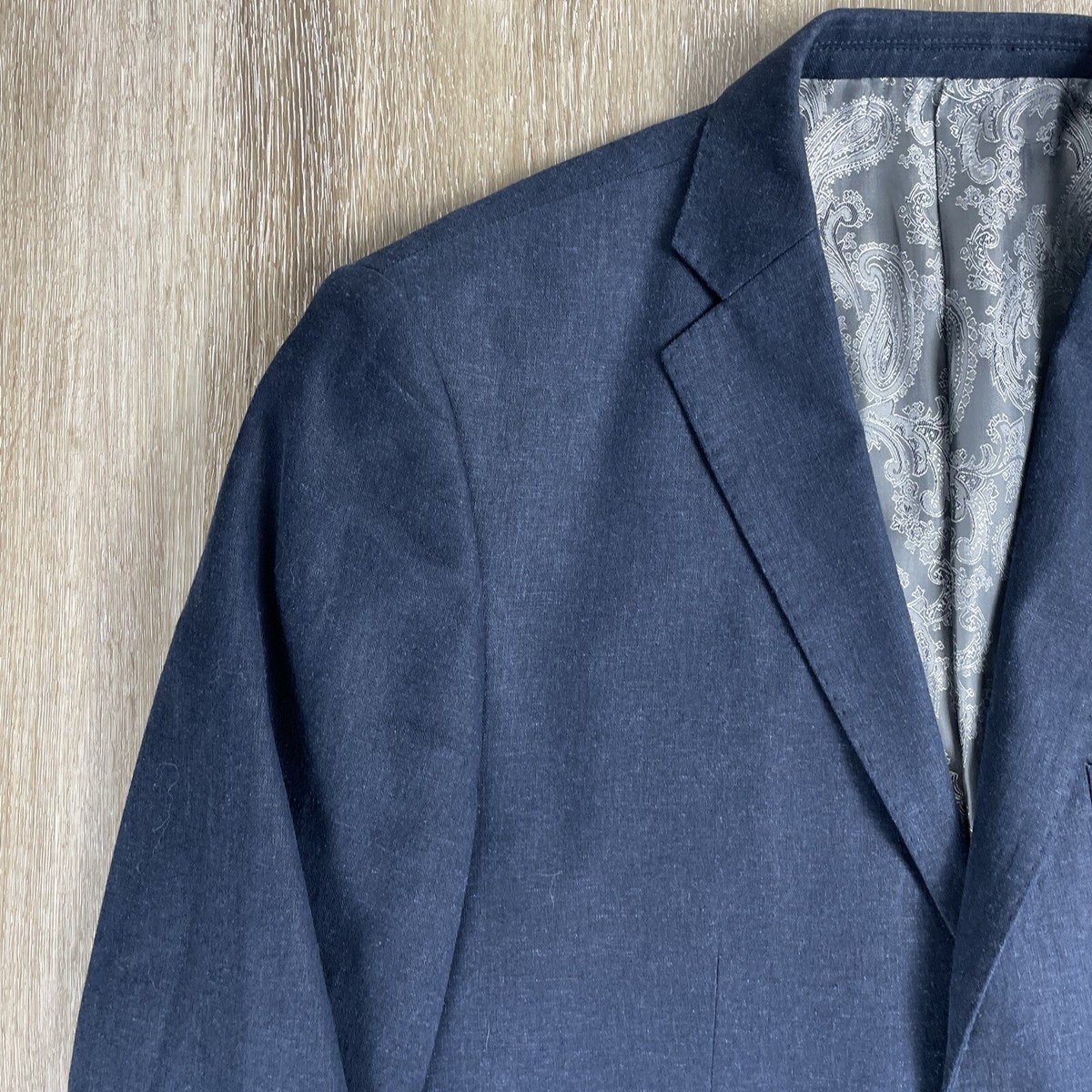 Brioni x Loro Piana Men's Navy Linen Suit 44R 2pc Extra Fine