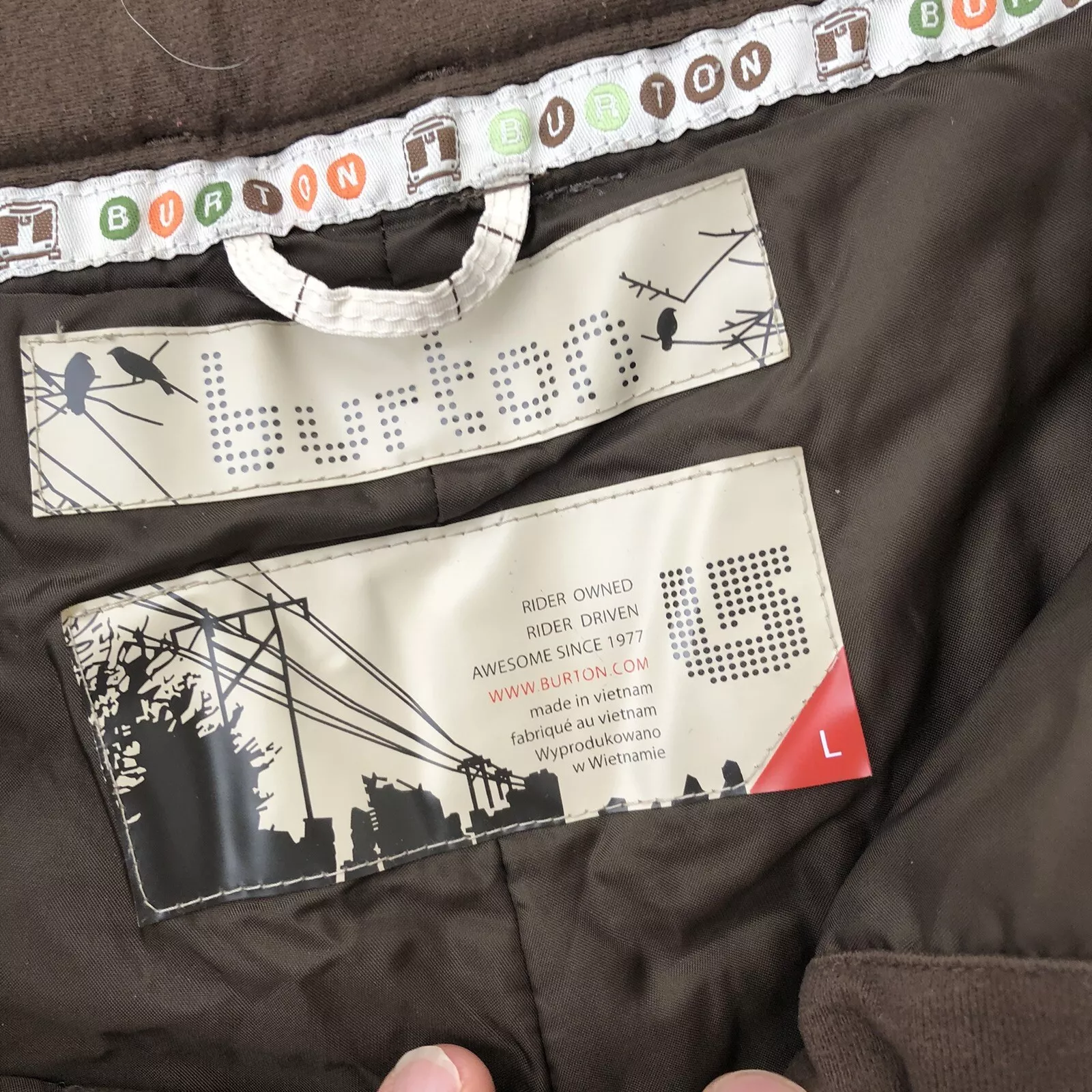 burton bird on a wire print insulated snow ski pants
