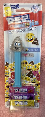 PEZ Emojis CRYSTAL POOP 7.5 On Card New w85
