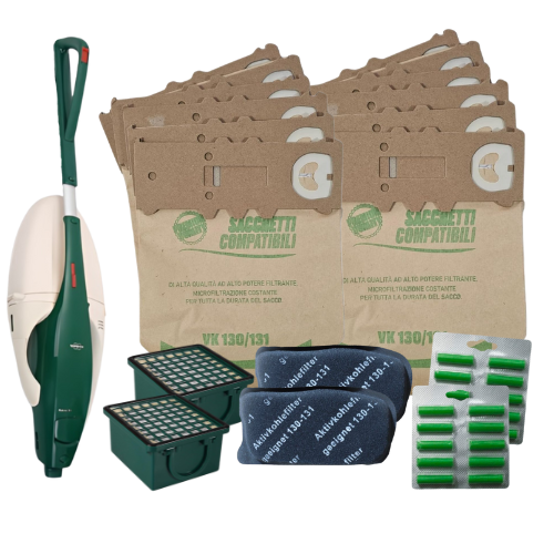 12 SACCHETTI 20 PROFUMI 4 FILTRI KIT PER FOLLETTO VORWERK VK130 VK 131 - Foto 14