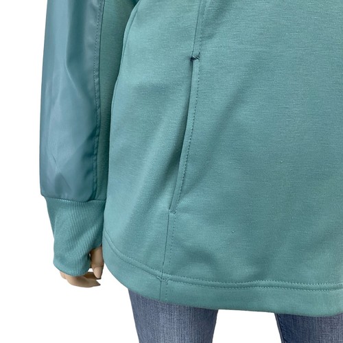 Giacca TAHARI Sport donna manica lunga maglia pelle vegan avvolgente a scatto taglia 2X nuova senza etichette - Foto 4 di 15