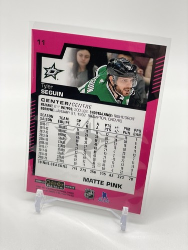 2020-21 OPC O-Pee-Chee Platinum Matte Pink #11 Tyler Seguin - Stars - Picture 2 of 2